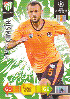 Huseyin Cimsir Bursaspor 2010/11 Panini Adrenalyn XL CL #77